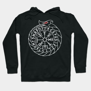 Vegvisir and Futhark - Ouroboros Hoodie